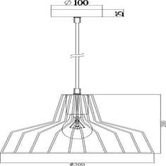 ACA ACA Lighting Vintage závěsné svítidlo KS1525P1BK