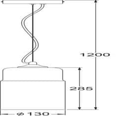 ACA ACA Lighting Vintage závěsné svítidlo OYD10143C1WHAM