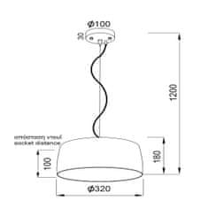 ACA ACA Lighting Vintage závěsné svítidlo V351091P