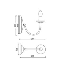 ACA ACA Lighting Elegant nástěnné svítidlo DL9311WAG