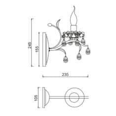 ACA ACA Lighting Elegant nástěnné svítidlo DL9341WWG