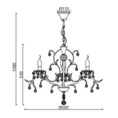 ACA ACA Lighting Elegant závěsné svítidlo DL9343PWG