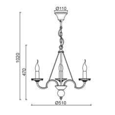 ACA ACA Lighting Elegant závěsné svítidlo DL9363PWG