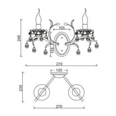 ACA ACA Lighting Elegant nástěnné svítidlo DL9342WWG