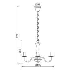 ACA ACA Lighting Elegant závěsné svítidlo DLA12013PW