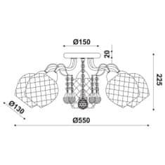 ACA ACA Lighting Elegant stropní svítidlo EG165885C