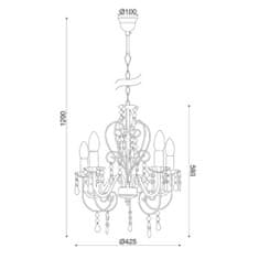 ACA ACA Lighting Elegant závěsné svítidlo SF63185PWG