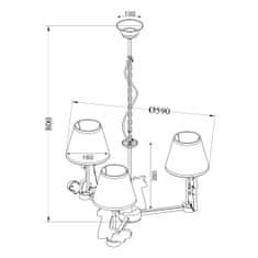 ACA ACA Lighting Dětské závěsné svítidlo MD04553A