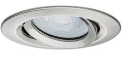 Paulmann PAULMANN Vestavné svítidlo LED Nova Plus kruhové 1x6W GU10 kov kartáčovaný výklopné stmívatelné 936.71 P 93671 93671