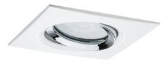 Paulmann PAULMANN Vestavné svítidlo LED Nova Plus hranaté 1x6W GU10 bílá mat chrom výklopné stmívatelné 936.74 P 93674 93674