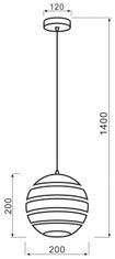 Light Impressions Light Impressions Deko-Light závěsné svítidlo Ankaa 200 220-240V AC/50-60Hz E27 1x max. 40,00 W 1400 mm ocel 342137