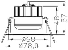 Light Impressions Light Impressions Deko-Light stropní vestavné svítidlo COB 68 RGBW 24V DC 8,50 W 500 lm bílá 565335