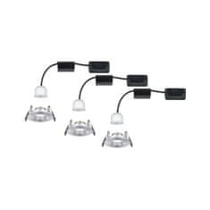 Paulmann PAULMANN LED vestavné svítidlo Nova mini nevýklopné IP44 3x4W 2700K hliník broušený 230V 943.05 94305