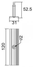 Light Impressions Deko-Light kolejnicový systém 3-fázový 230V D Line závěsný držák stropní rozeta 1,5m bílá RAL 9016 120 710048