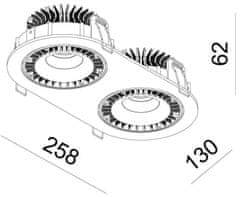 Light Impressions Deko-Light stropní vestavné svítidlo Shop II 30V DC 30,00 W 4000 K 2716 lm stříbrná 565106