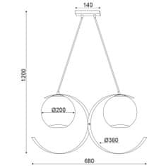 ACA ACA Lighting Decor závěsné svítidlo DCR17502P