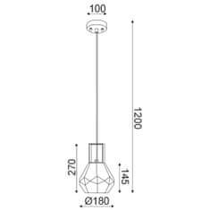 ACA ACA Lighting Decor závěsné svítidlo V371481PC