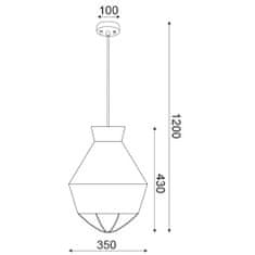 ACA ACA Lighting Decor závěsné svítidlo V371961PR