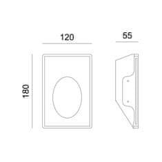 ACA ACA Lighting Gypsum zapuštěné sádrové svítidlo G8009MR