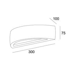 ACA ACA Lighting Gypsum nástěnné sádrové svítidlo G85361W