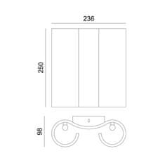 ACA ACA Lighting Gypsum nástěnné sádrové svítidlo G85604W