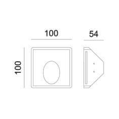 ACA ACA Lighting Gypsum zapuštěné sádrové svítidlo G8004MR