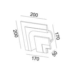 ACA ACA Lighting Gypsum zapuštěné sádrové svítidlo G8018LW