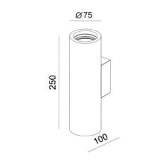 ACA ACA Lighting Gypsum nástěnné sádrové svítidlo G85092W