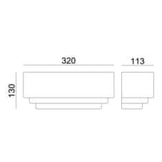 ACA ACA Lighting Gypsum nástěnné sádrové svítidlo G85541W