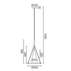 ACA ACA Lighting Avantgarde závěsné svítidlo HM281P33WB