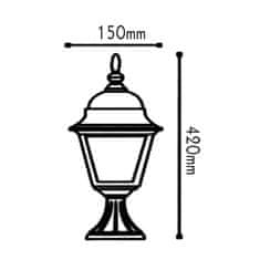 ACA ACA Lighting Garden lantern venkovní stojací svítidlo HI6043R