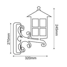 ACA ACA Lighting Garden lantern venkovní nástěnné svítidlo HI6501