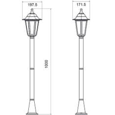 ACA ACA Lighting Garden Pole venkovní svítidlo PLGQ5W