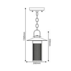 ACA ACA Lighting Garden lantern venkovní závěsné svítidlo ROSSA1PPS