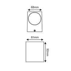 ACA ACA Lighting LED HP venkovní nástěnné svítidlo 4W 230LM 40d 230V AC 3.000K tmavá šedá CRI80 IP65 30.000hod LG2203G