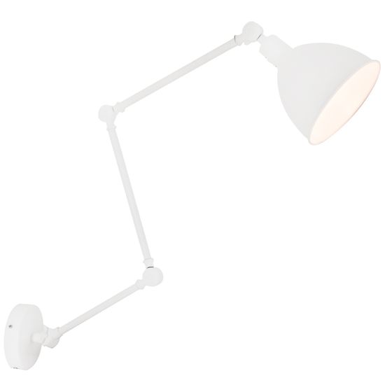 Sessak Sessak Stylová nástěnná kloubová lampa Bazar - pr. 170 x 375 x 615 - 1225 mm, 42 W, matná bílá SE RBAZSV