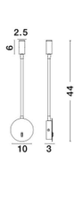 Nova Luce Nova Luce Nástěnná LED diodová čtecí lampička Jaco - 3 W LED, černá NV 8140322