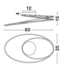 Nova Luce Nova Luce Originální stropní LED svítidlo Viarregio v elegantním chromovém designu NV 8101203