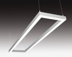 SEC SEC Stropní nebo závěsné LED svítidlo s přímým osvětlením WEGA-FRAME2-DA-DIM-DALI, 72 W, eloxovaný AL, 1165 x 330 x 50 mm, 3000 K, 9500 lm 322-B-109-01-00-SP