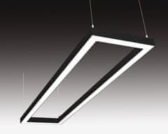 SEC SEC Stropní nebo závěsné LED svítidlo s přímým osvětlením WEGA-FRAME2-DA-DIM-DALI, 50 W, černá, 886 x 330 x 50 mm, 3000 K, 6640 lm 322-B-105-01-02-SP