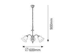 Rabalux Rabalux lustr Francesca E14 3x MAX 40W bronzová 7373