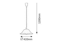 Rabalux  ALABASTRO 3904 závěsné svítidlp 1x60W | E27 | IP20 | 42cm - bílý alabastr