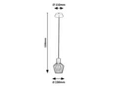 Rabalux Rabalux závěsné svítidlo Belano E27 1x MAX 40W černá 3539