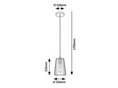 Rabalux Rabalux závěsné svítidlo Azurine E27 1x MAX 40W zlatá 5226