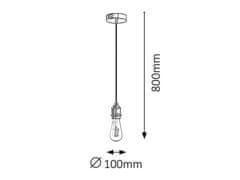 Rabalux Rabalux závěsné svítidlo Fixy E27 1x MAX 60W bronzová 1417