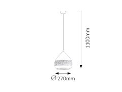 Rabalux Rabalux závěsné svítidlo Kaia E27 1x MAX 40W bílá 2279