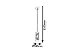 Rabalux Rabalux závěsné svítidlo Oberon E14 1x MAX 40W hnědá 5338