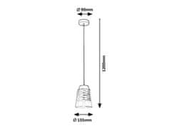 Rabalux  Závěsné stropní svítidlo Zenaida max. 1x60W | E27 - černá, zlatá