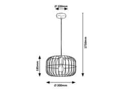 Rabalux Rabalux závěsné svítidlo Xenia E27 1x MAX 60W modrá 4919