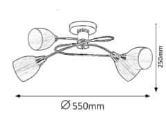 Rabalux Rabalux stropní svítidlo Amy E14 4x MAX 60W chromová 2598